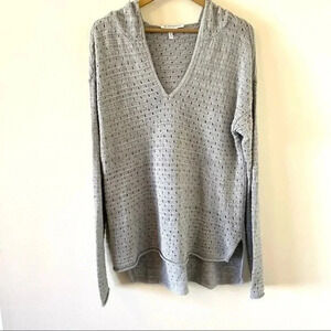 BCBGeneration Gray Knit Hooded Sweater